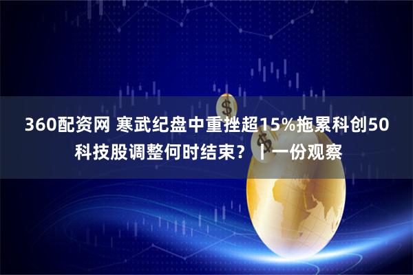 360配资网 寒武纪盘中重挫超15%拖累科创50 科技股调整何时结束？丨一份观察