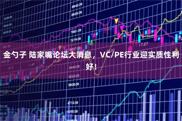 金勺子 陆家嘴论坛大消息，VC/PE行业迎实质性利好！