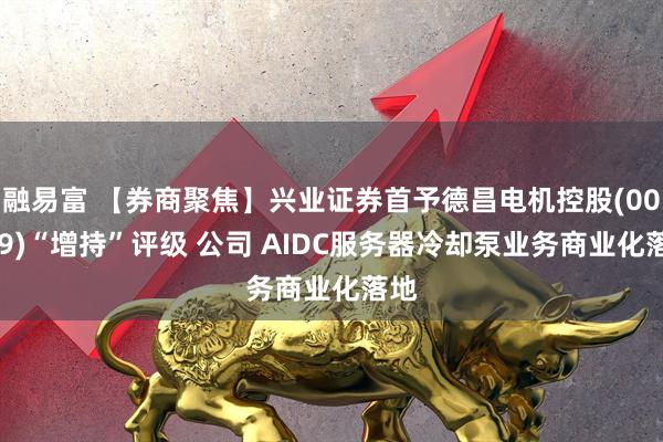 融易富 【券商聚焦】兴业证券首予德昌电机控股(00179)“增持”评级 公司 AIDC服务器冷却泵业务商业化落地
